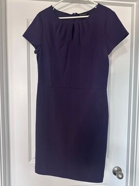 Banana Republic Deep Purple Cap-Sleeve Sheath Dress